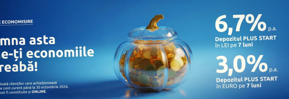 Exim Banca Românească majoră dobânzile la depozite până la 6,7%